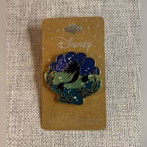 Disney The Little Mermaid Ariel & Flounder Silhouette Glitter Enamel Pin